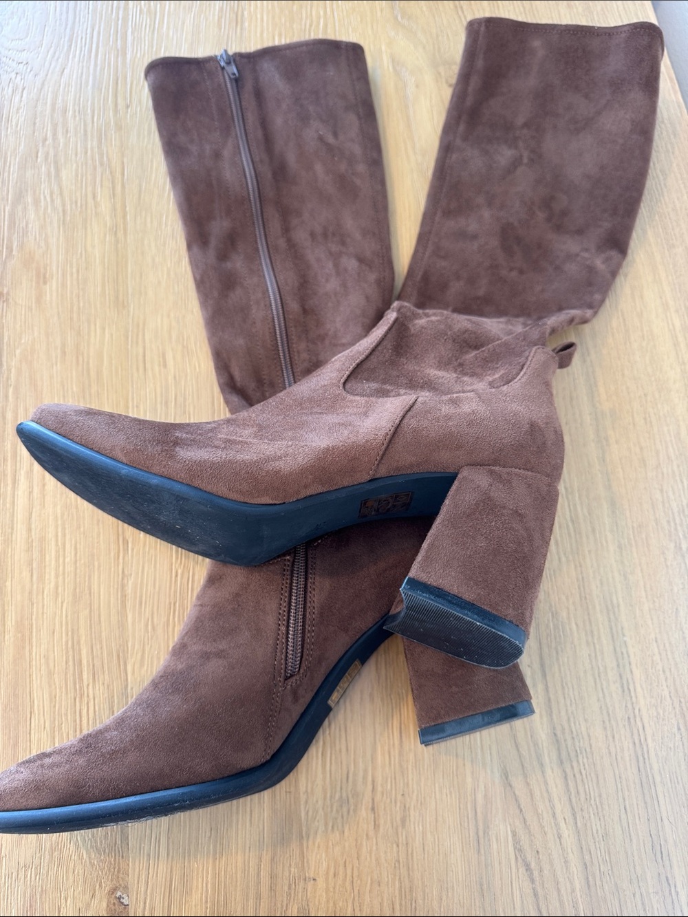 Jeffrey Campbell Brown Suede Over-the-Knee Boots